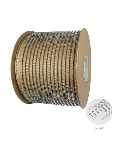 Μεταλλικό σπιράλ βιβλιοδεσίας πομπίνα ασημί 7/16" 3:1