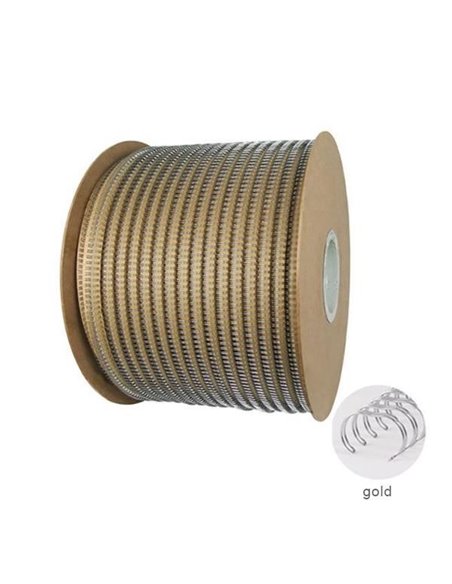 Μεταλλικό σπιράλ βιβλιοδεσίας πομπίνα χρυσό 7/8" 2:1