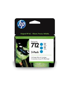 HP 712 3-Pack 29-ml Cyan DesignJet Ink Cartridge