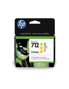 HP 712 3-Pack 29-ml Yellow DesignJet Ink Cartridge