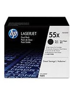 Toner Laser HP LJ P3015 Black Dual Pack - 2xCE255X - 2x12k Pgs