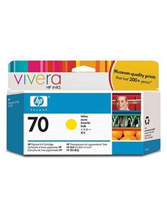 Ink HP No 70 Yellow Crtr with Vivera Ink - 130ml