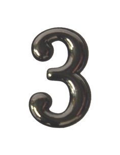 Αριθμός πλαστικός αυτοκόλλητος χρωμίου Ν.3