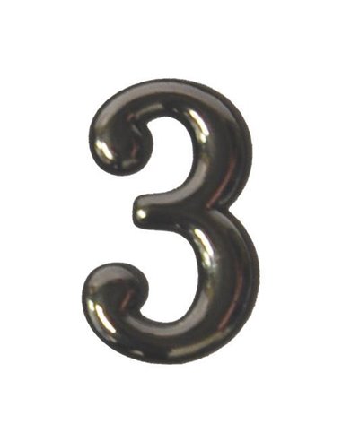 Αριθμός πλαστικός αυτοκόλλητος χρωμίου Ν.3
