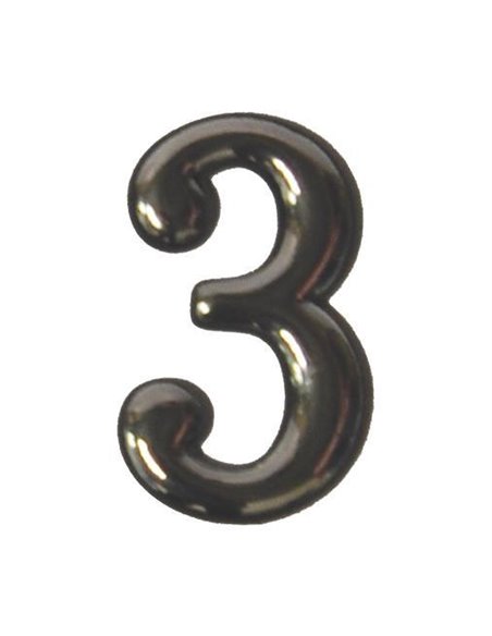 Αριθμός πλαστικός αυτοκόλλητος χρωμίου Ν.3