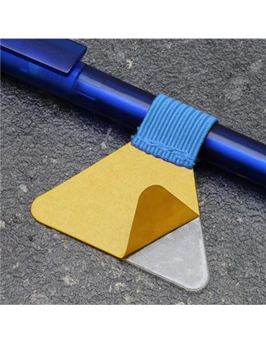 Στυλοθήκη λαστιχένια αυτοκόλλητη γαλάζιο 4.5x3εκ.