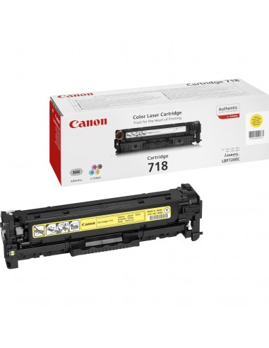 Toner Laser Canon Crtr All in One 718 Yellow - 2.9K Pgs