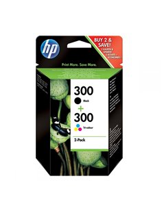 HP 300 2-pack Black-Tri-color Original Ink Cartridges