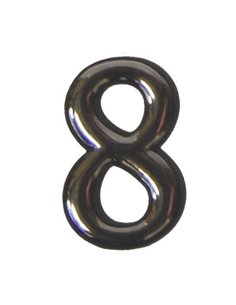 Αριθμός πλαστικός αυτοκόλλητος χρωμίου Ν.8
