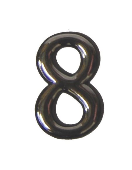 Αριθμός πλαστικός αυτοκόλλητος χρωμίου Ν.8