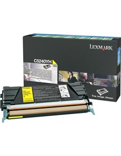 Toner Laser Lexmark C5240YH Yellow High Yield 5K Pgs