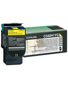 Toner Laser Lexmark C540H1Y Yellow Standard Yield 2.K Pgs