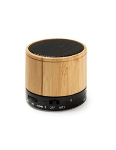 Ασύρματο ηχείο - ραδιόφωνο FM Bluetooth από φυσικό μπαμπού, 3W, Υ6xØ5,1εκ