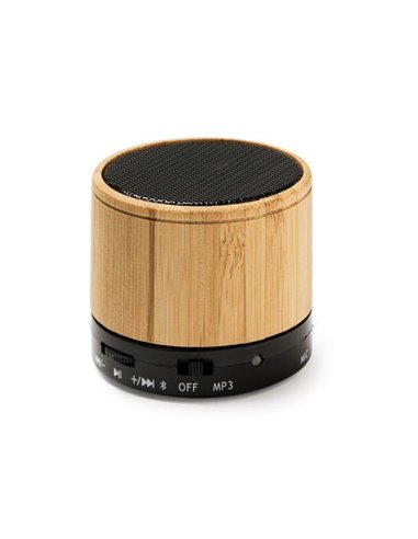 Ασύρματο ηχείο - ραδιόφωνο FM Bluetooth από φυσικό μπαμπού, 3W, Υ6xØ5,1εκ