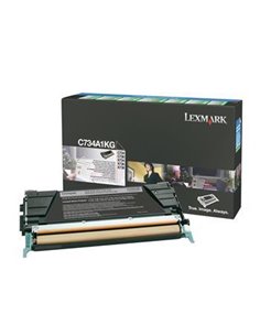 Toner Laser Lexmark C734A1K Black Standard 8K Pgs