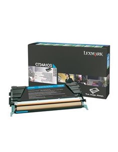 Toner Laser Lexmark C734A1C Cyan Standard 6K Pgs
