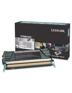 Toner Laser Lexmark C746H1K Black Standard 12K Pgs