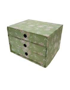 Next συρταριέρα 3συρτ. "Λαχανί-ροζ" Α5 Υ17x20x25εκ.