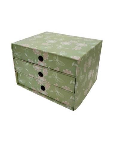 Next συρταριέρα 3συρτ. "Λαχανί-ροζ" Α5 Υ17x20x25εκ.