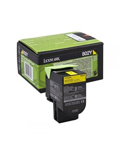 Toner Laser Lexmark 80C20Y0 Low Yellow -1k Pgs