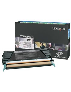 Toner Laser Lexmark C734A6K Black Standard 8K Pgs