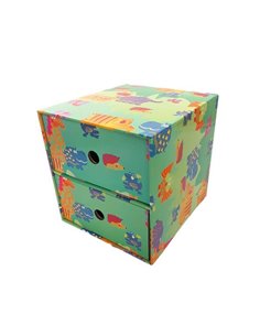 Next συρταριέρα 2 συρτάρια ζωάκια Υ22x23x21εκ.