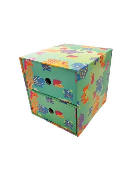 Next συρταριέρα 2 συρτάρια ζωάκια Υ22x23x21εκ.