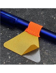 Στυλοθήκη λαστιχένια αυτοκόλλητη πορτοκαλί 4.5x3εκ.