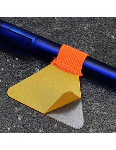 Στυλοθήκη λαστιχένια αυτοκόλλητη πορτοκαλί 4.5x3εκ.