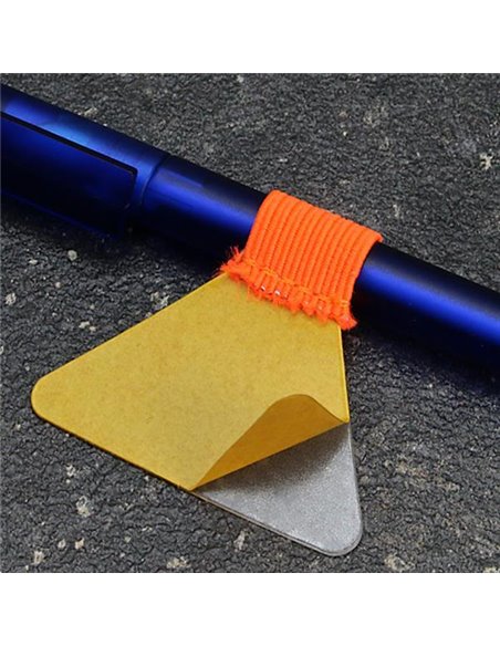 Στυλοθήκη λαστιχένια αυτοκόλλητη πορτοκαλί 4.5x3εκ.