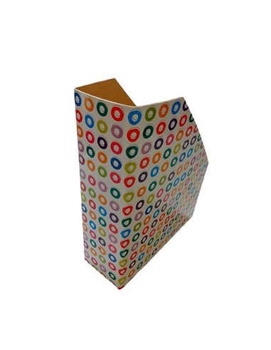 Next θήκη περιοδικών "Άσπροι κύκλοι" Υ32x25x9εκ.