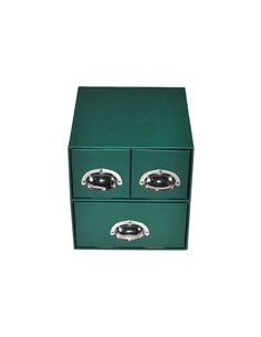 Next συρταριέρα 3συρτ. classic πράσινη - μεταλ. λαβές Υ21x22x23εκ.