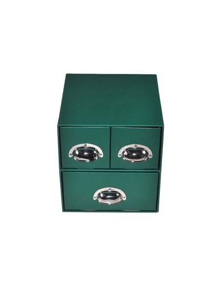 Next συρταριέρα 3συρτ. classic πράσινη - μεταλ. λαβές Υ21x22x23εκ.