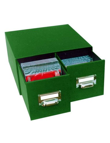 Next κουτί με συρτάρια classic πράσινο 2 συρτ. μεταλ. λαβές Y16x30x31εκ. βάθος