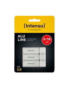 USB Stick Intenso 3 x 16 GB Alu Line Triple Pack Silver - 3521473