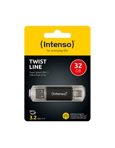 Intenso USB Drive 3.0 USB-A + USB-C Twist Line 32GB - 3539480