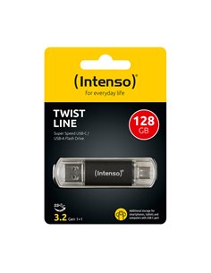 Intenso USB Drive 3.0 USB-A + USB-C Twist Line 128GB - 3539491