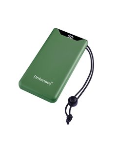 Intenso F10000 Power Bank 10000mAh 20W με Θύρα USB-A και Θύρα USB-C Quick Charge 3.0 Green - 7332037