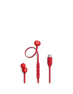 JBL Tune 310C, In-Ear Headphones, USB-C, Hi-Res, (Red) JBLT310CRED