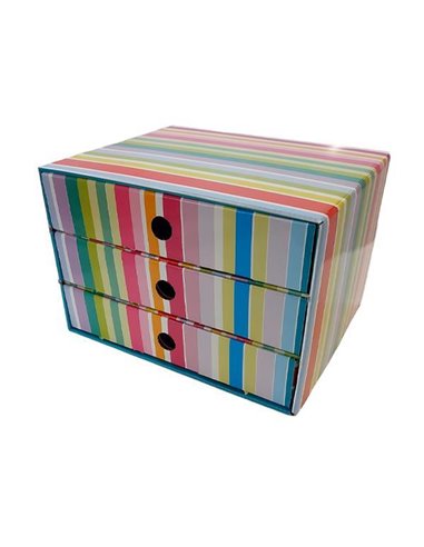 Νext συρταριέρα 3συρτ. "Ρίγες" Α5 Υ17x20x25εκ.