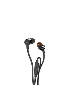 JBL T210E, InEar Universal Headphones 1-button Mic,Remote (Black) - JBLT210BLKE