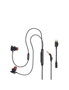 JBL Quantum 50C, InEar Wired Gaming Headphones, USB-C Dongle (Black) - JBLQTUM50CBLK