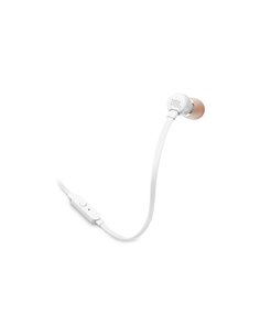 JBL T110E, InEar Universal Headphones 1-button Mic-Remote (White)