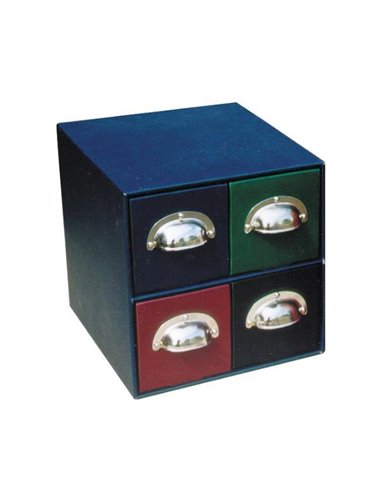 Next συρταριέρα 4συρτ. classic μαύρα - μεταλ. λαβές Υ21x22x23εκ.