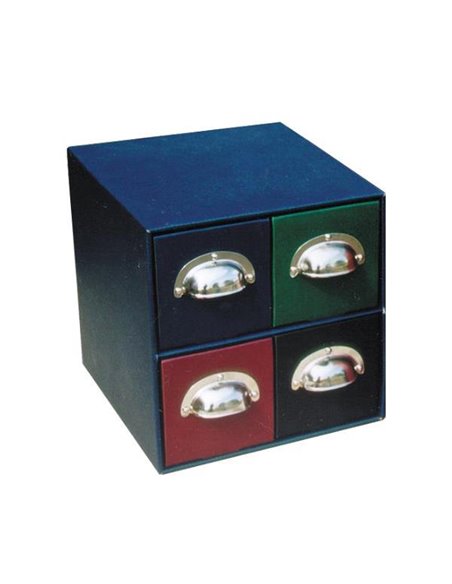 Next συρταριέρα 4συρτ. classic μαύρα - μεταλ. λαβές Υ21x22x23εκ.