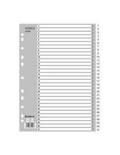 Comix διαχωριστικά πλαστικά γκρι Α4, 1-31 θέματα