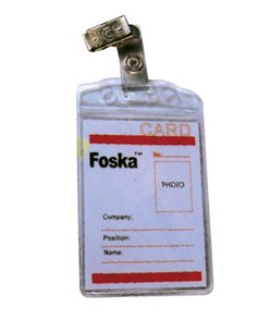 Καρτελάκια ονόματος κάθετα με κλιπ 11,8x7,4εκ. 100 τμχ.