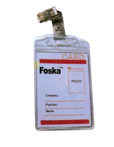 Καρτελάκια ονόματος κάθετα με κλιπ 11,8x7,4εκ. 100 τμχ.