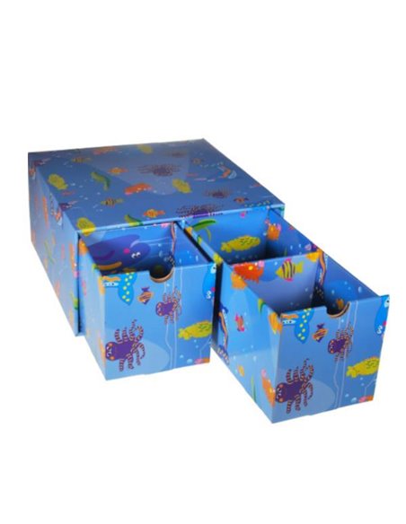 Next θήκη 2συρτ. "Ψαράκια" Υ15,5x30,5x29.7εκ.