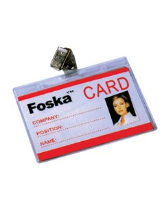 Καρτελάκια ονόματος οριζόντια με κλιπ 10,7x8,3εκ. 100τμχ.